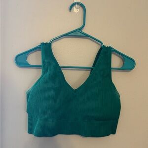 Women’s Aerie Teal Ribbed Sport Bra: XL